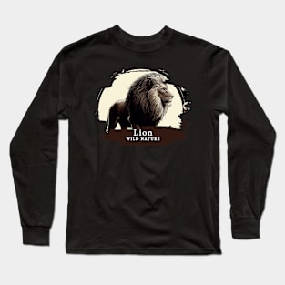 Lion - WILD NATURE - LION -13 Long Sleeve T-Shirt